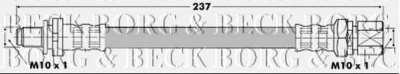 BORG & BECK bbh6341 -  Тормозной шланг
